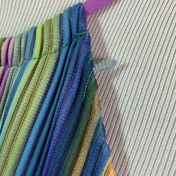 Drew Anthro Alina Sleeveless Top Rainbow Striped - Picture 10 of 11